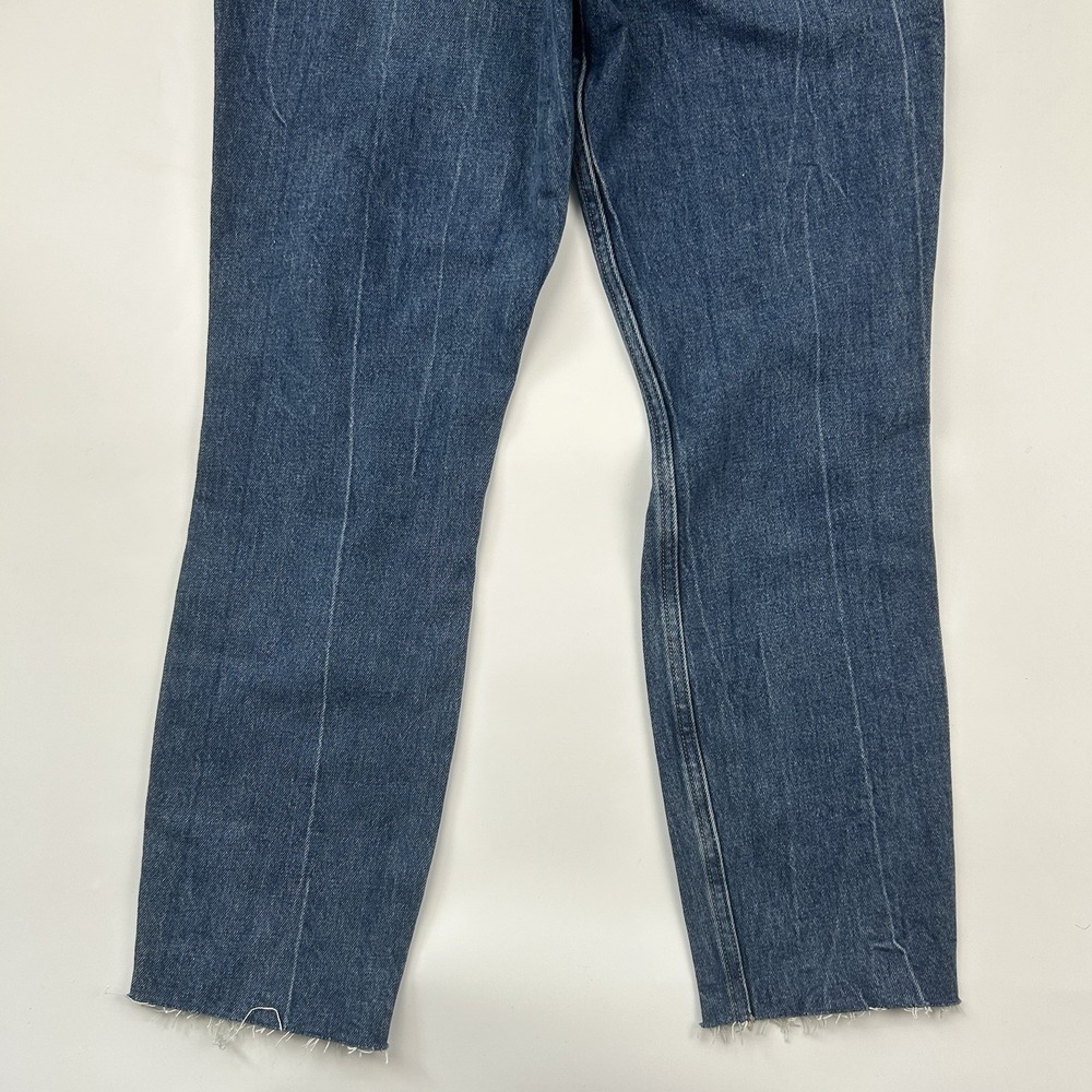 NWT Abercrombie & Fitch High Rise Mom Denim Blue Jeans Sz 27 / 4 Distressed - Picture 14 of 14